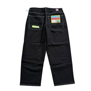 Empyre SK8 Ultra Loose Embr Jeans Embroidered Black Denim Men's 36 NEW Skate